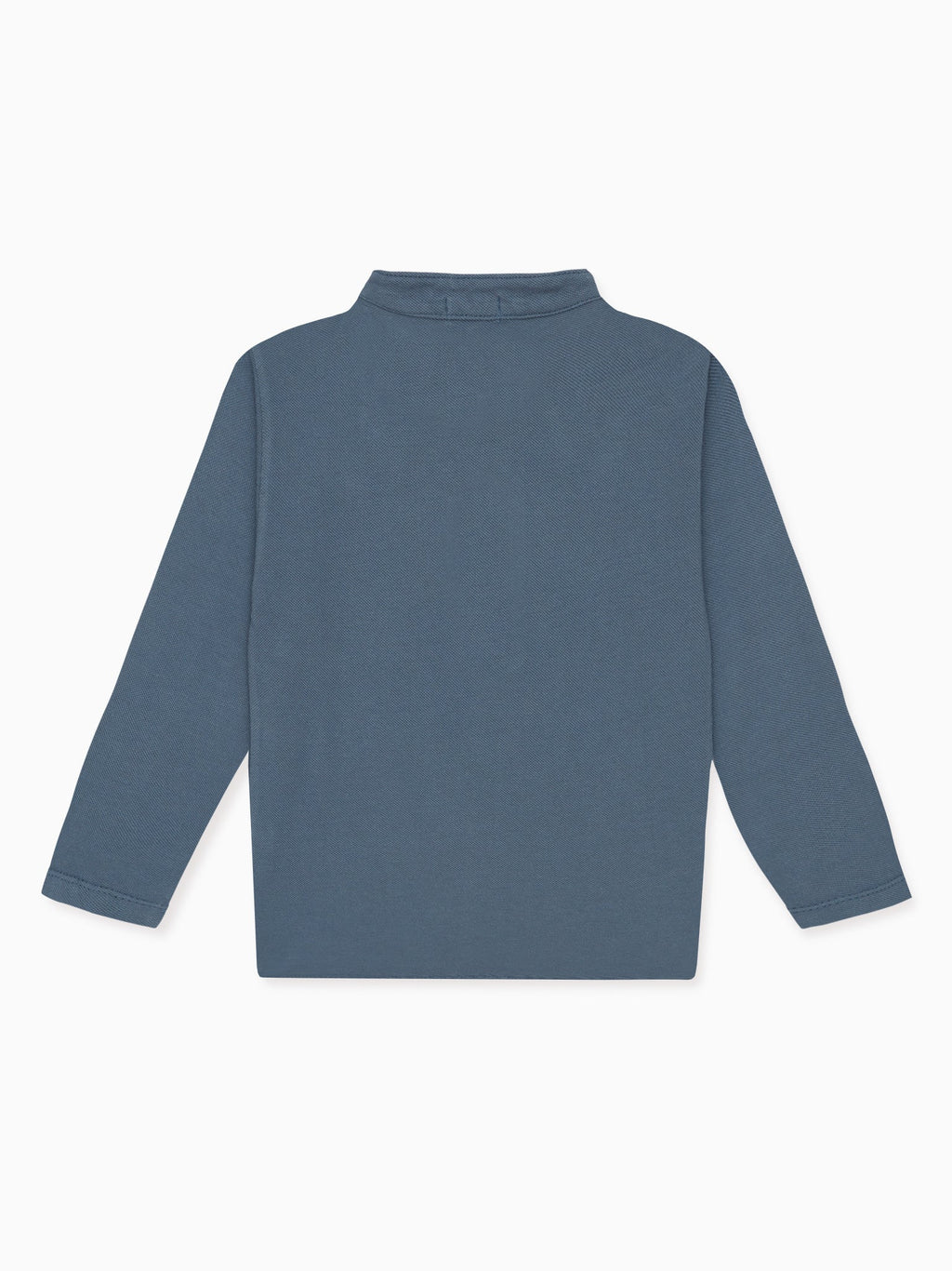 Polo à manches longues bleu gris pour garçon
