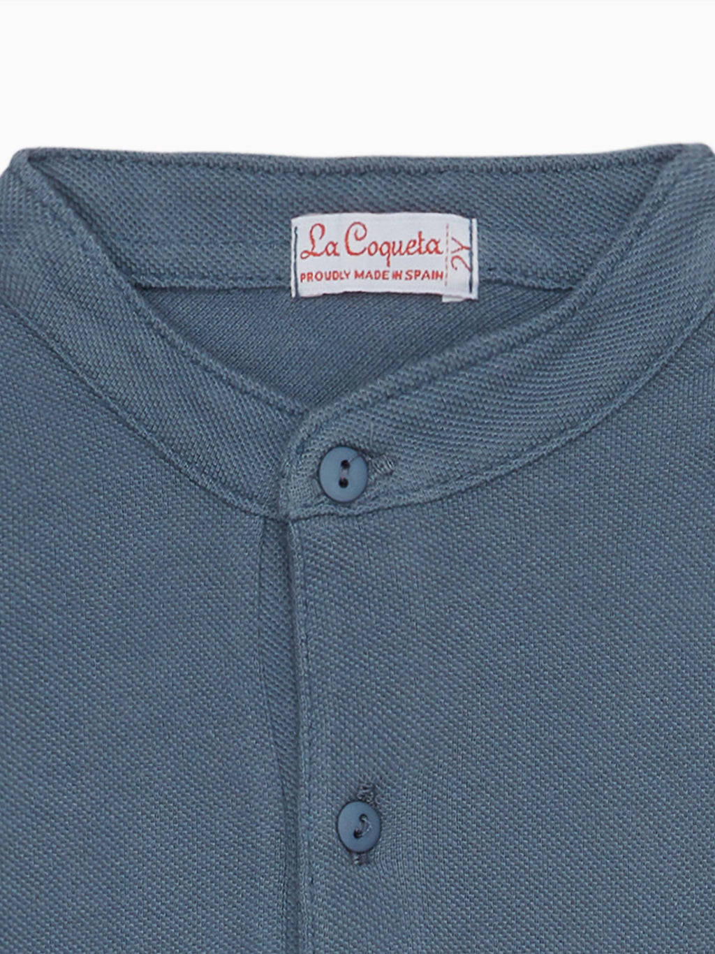 Polo à manches longues bleu gris pour garçon