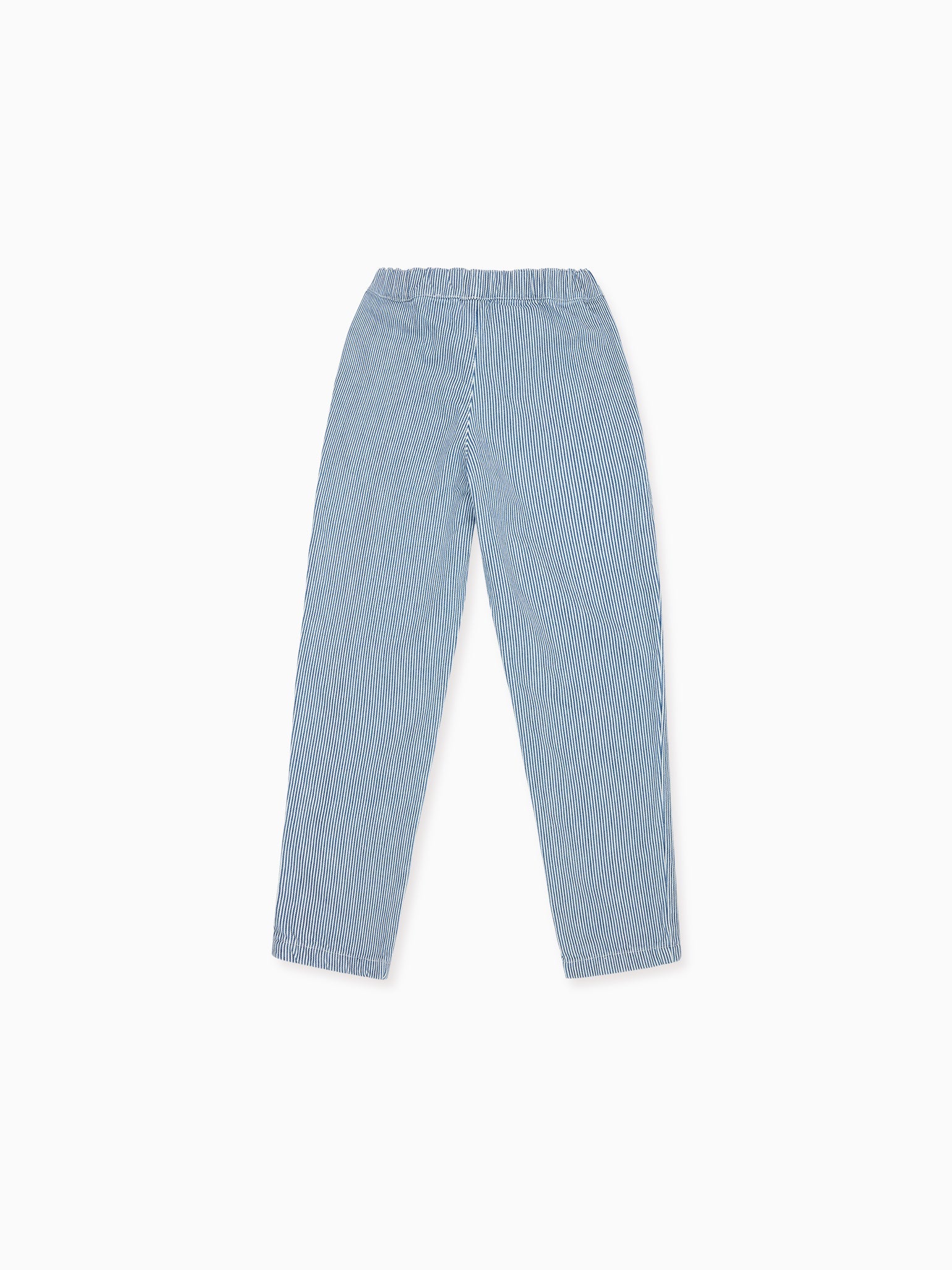 Pantalon en coton à rayures bleues pour garçon