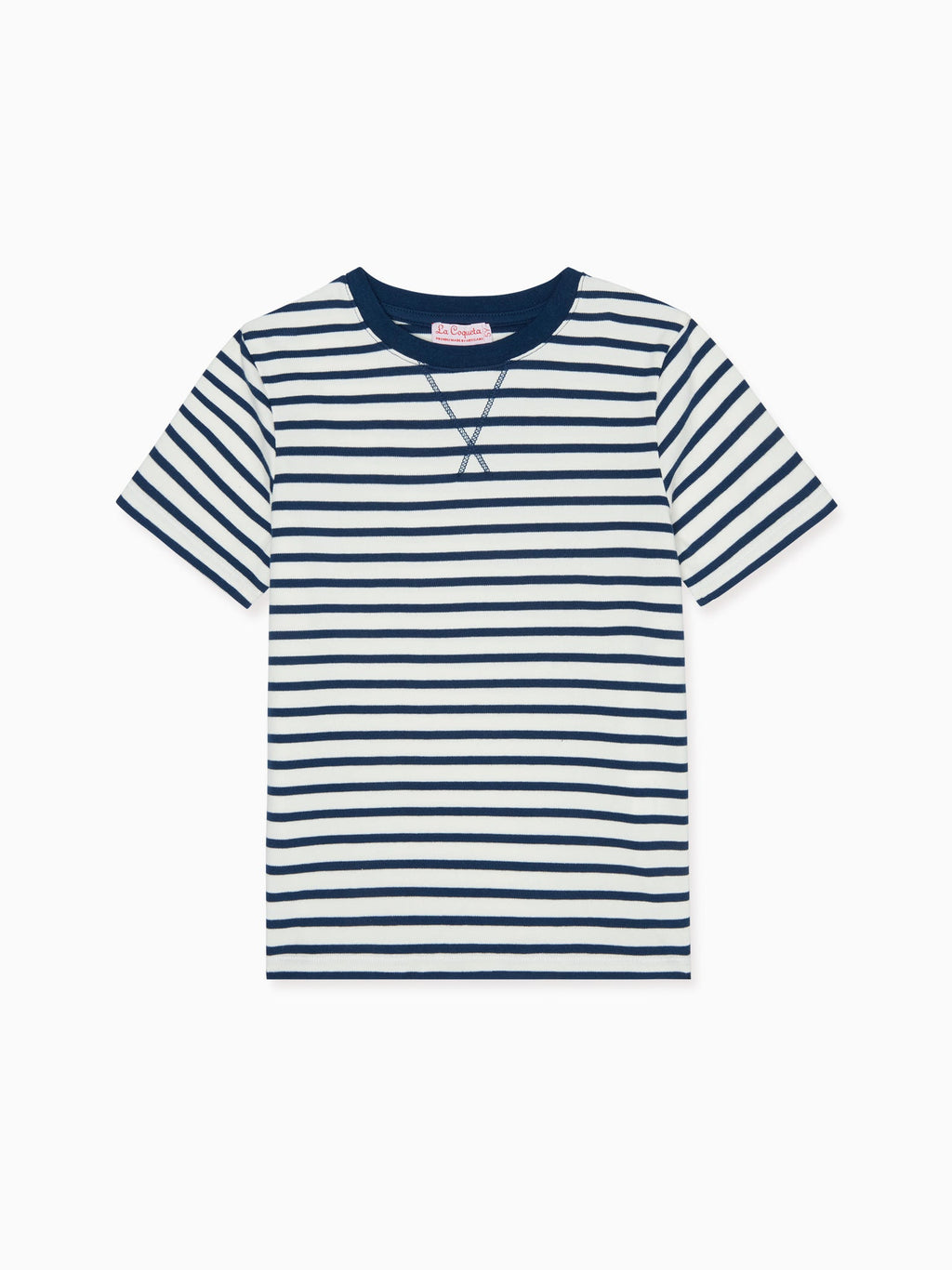 T-shirt en coton enfant rayé marine