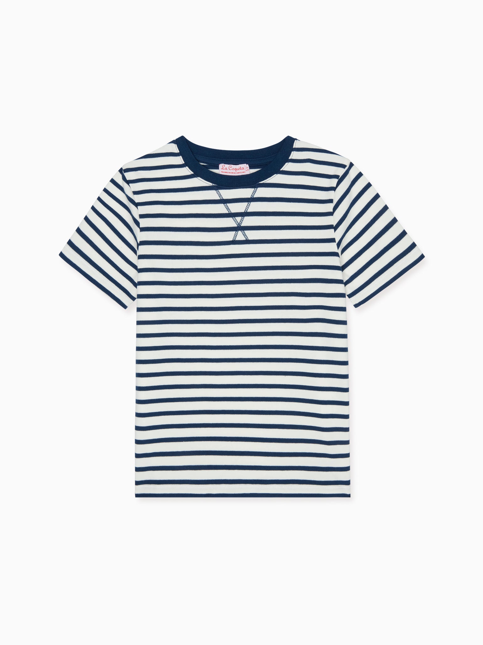 T-shirt en coton enfant rayé marine