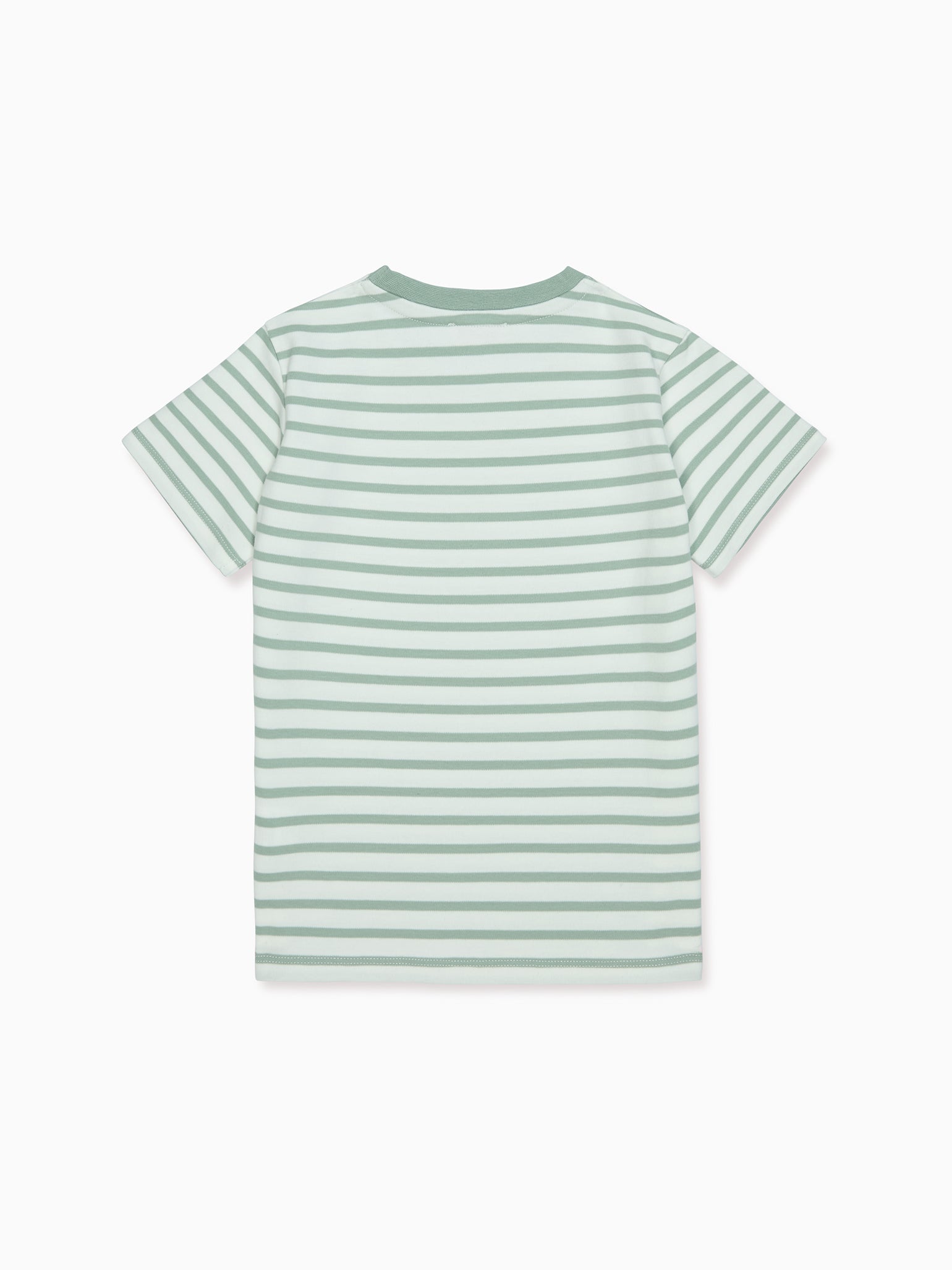 T-shirt enfant rayé vert