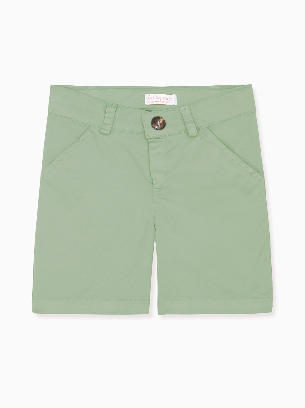 Shorts chino vert sauge pour garçon