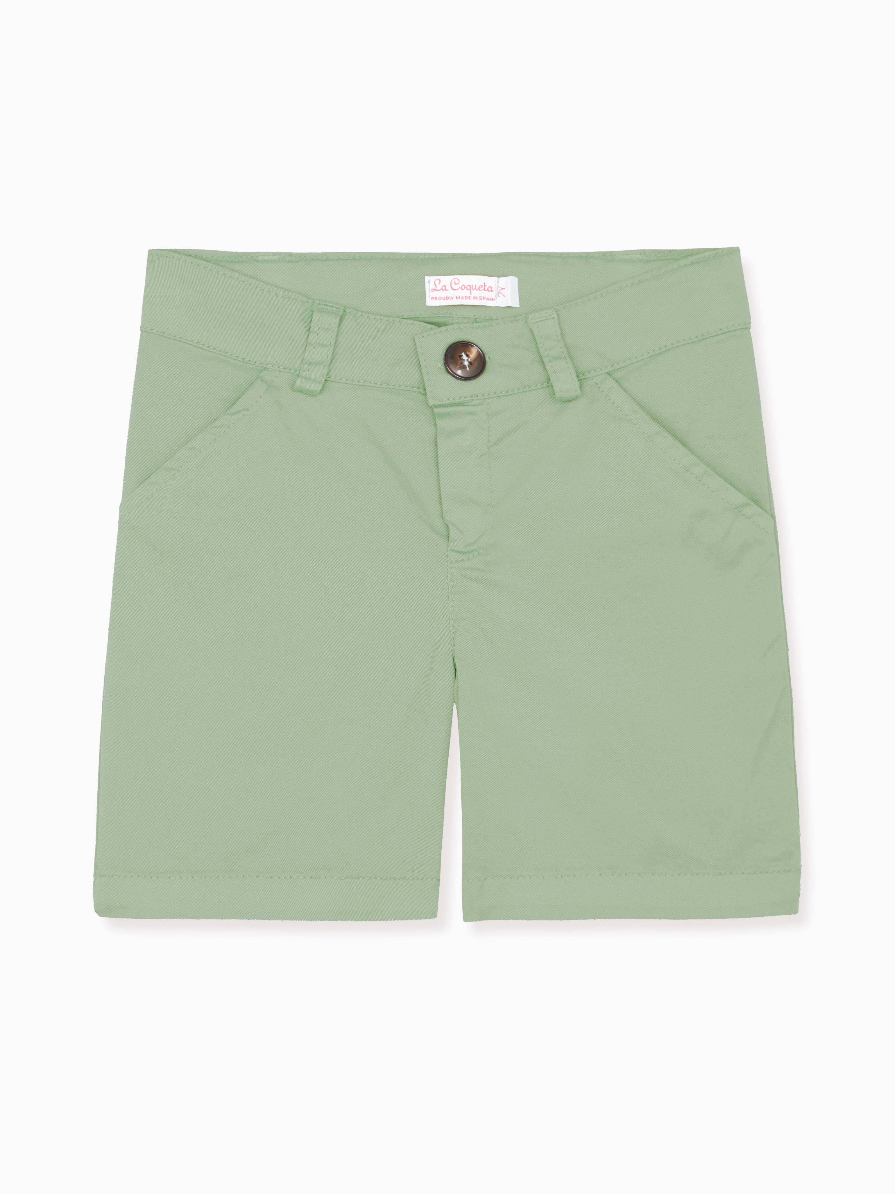 Shorts chino vert sauge pour garçon