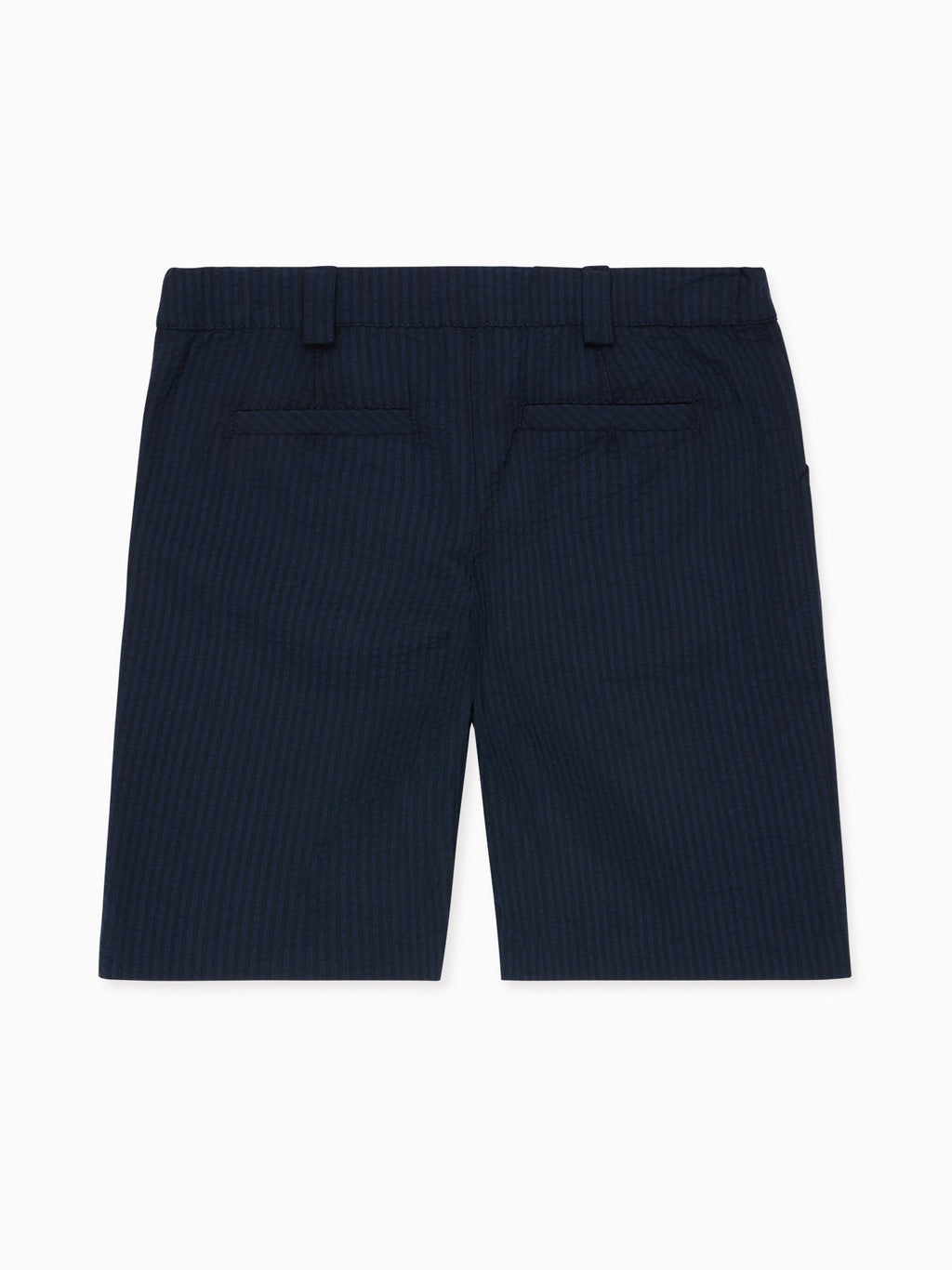 Shorts chinos en seersucker bleu marine pour garçon