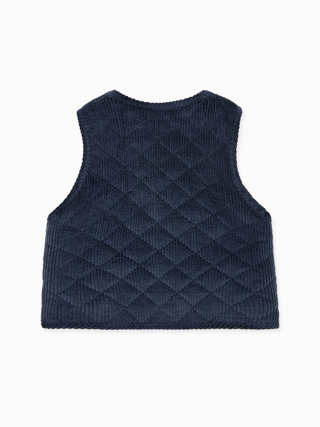 Gilet sans manches en velours côtelé bleu pour enfants