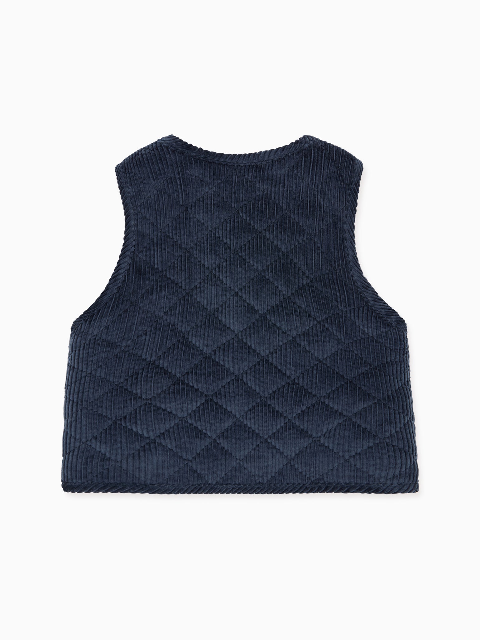 Gilet sans manches en velours côtelé bleu pour enfants