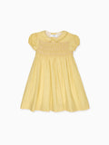 Robe Citron Brodé Main pour Fillette