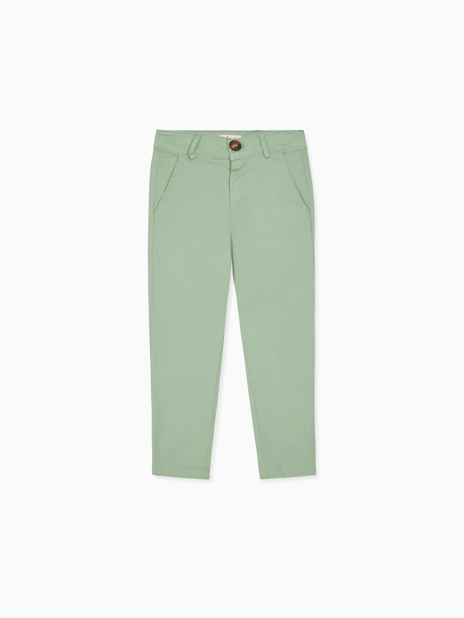 Chino garçon vert sauge