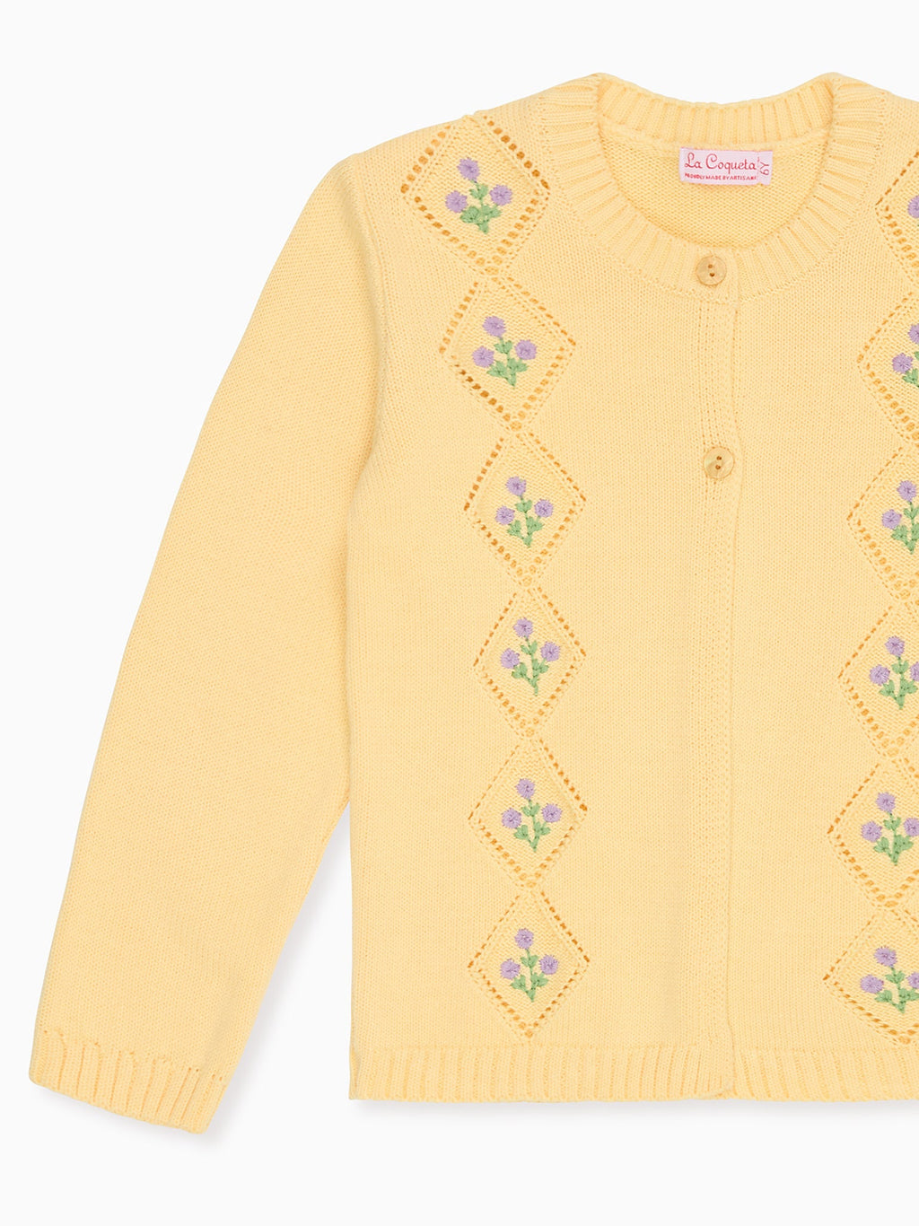 Gilet en coton citron pour fille