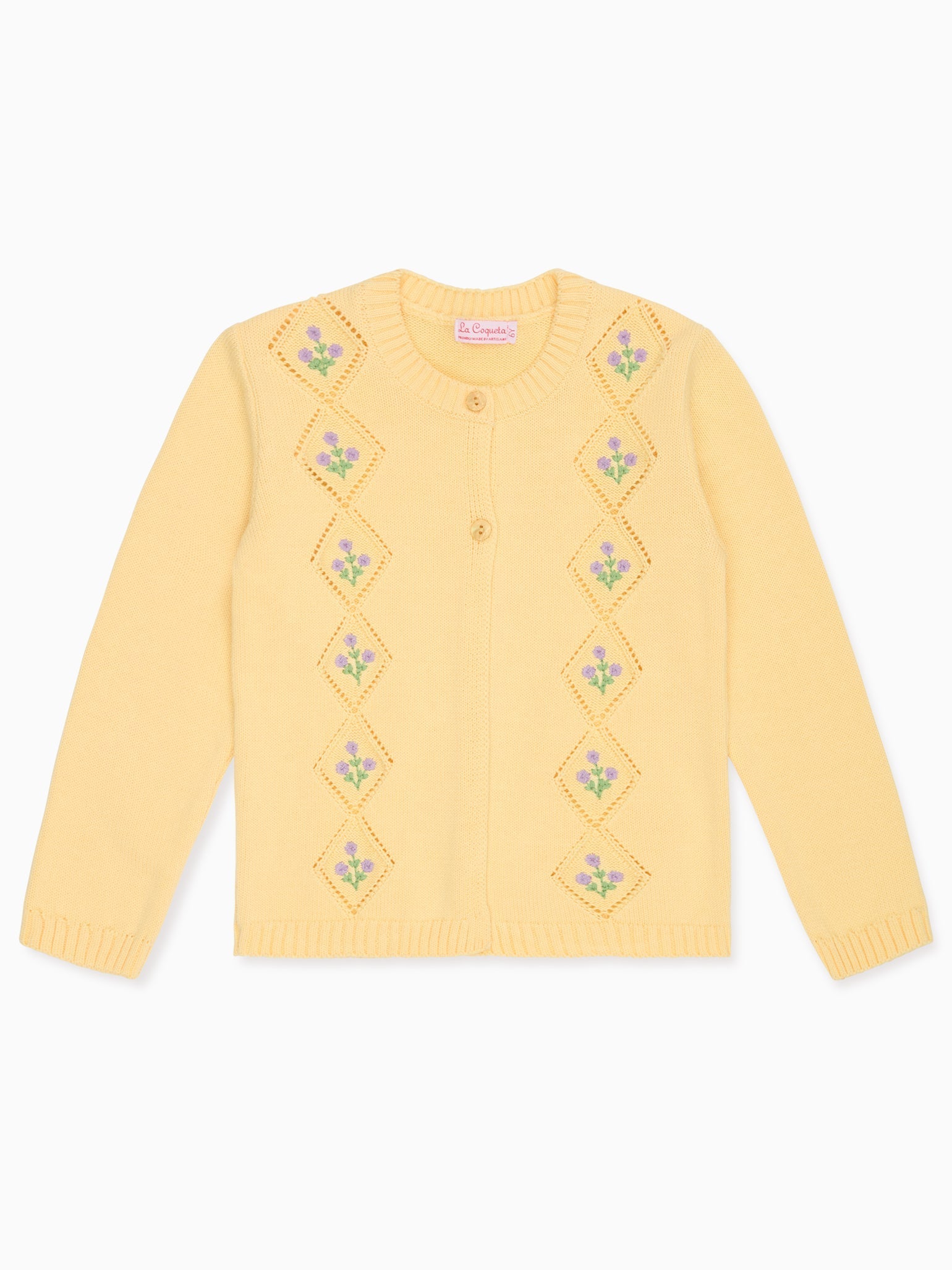 Gilet en coton citron pour fille