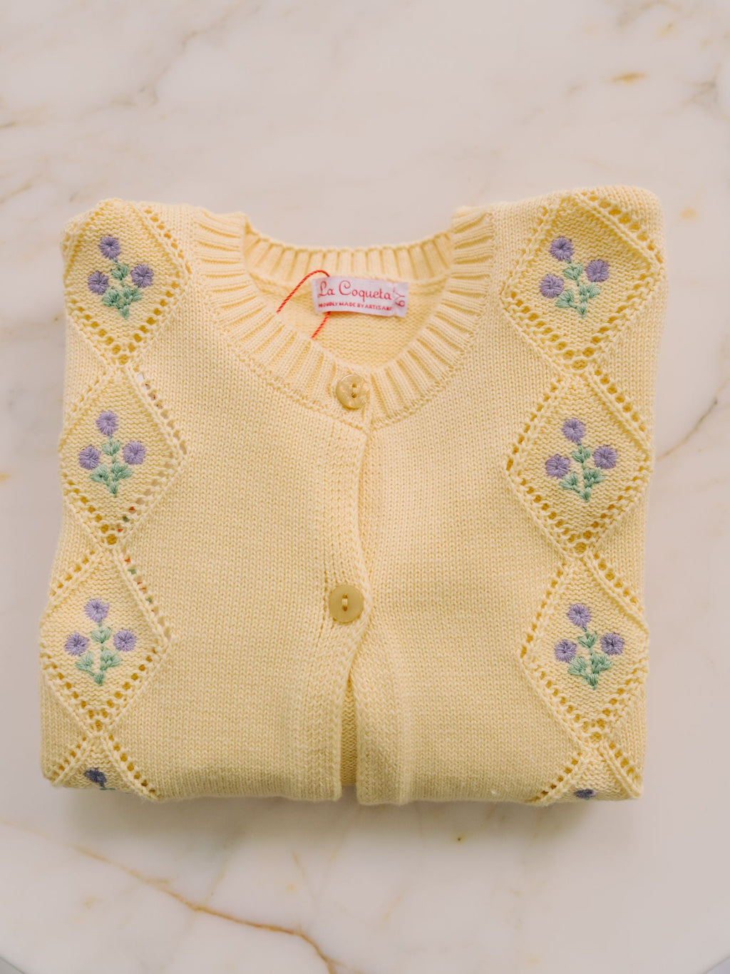 Gilet en coton citron pour fille