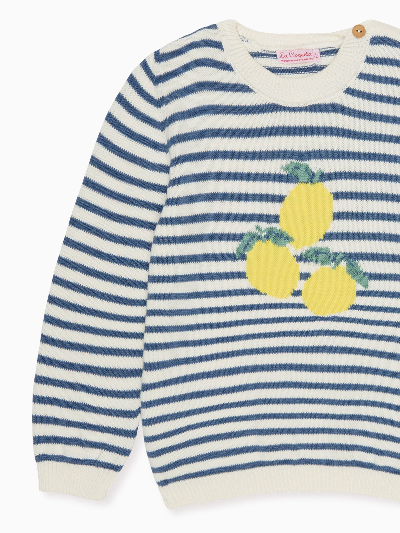 Pull en coton rayé bleu pour garçon