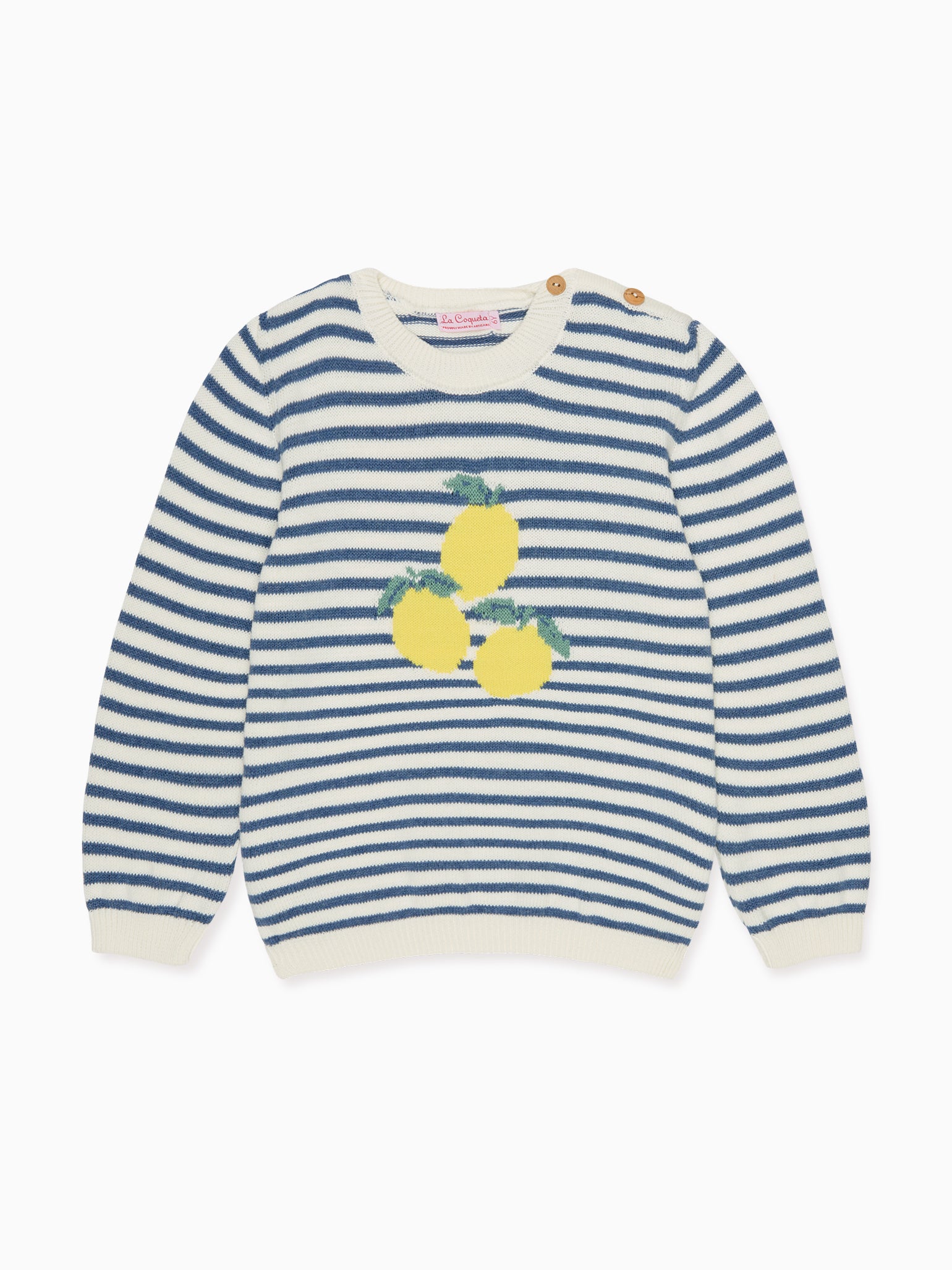 Pull en coton rayé bleu pour garçon