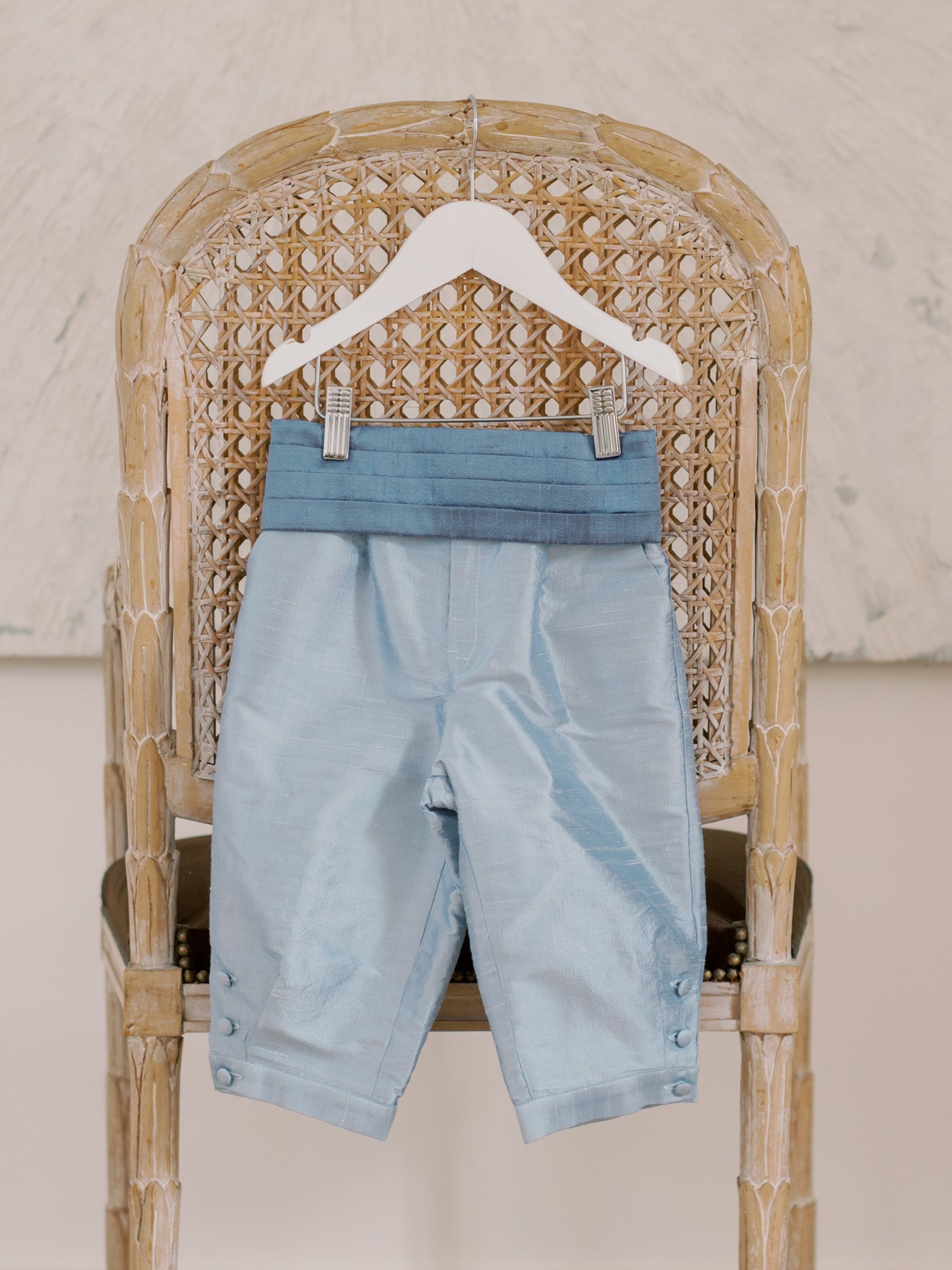 Knickerbocker en soie bleu clair pour garçon