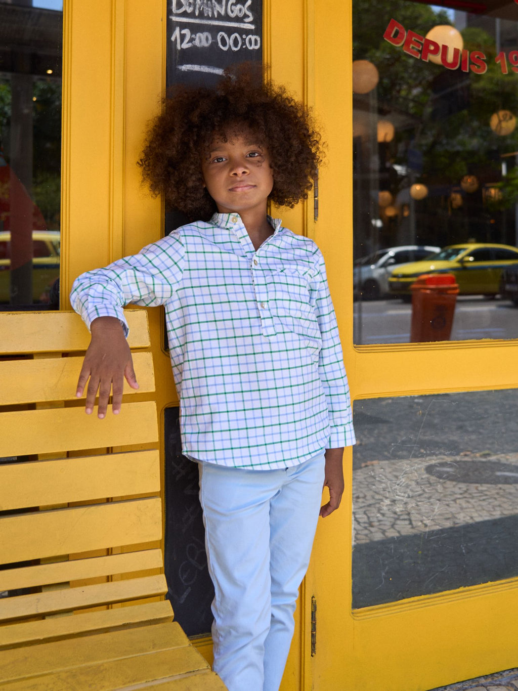Chino bleu clair pour garçon