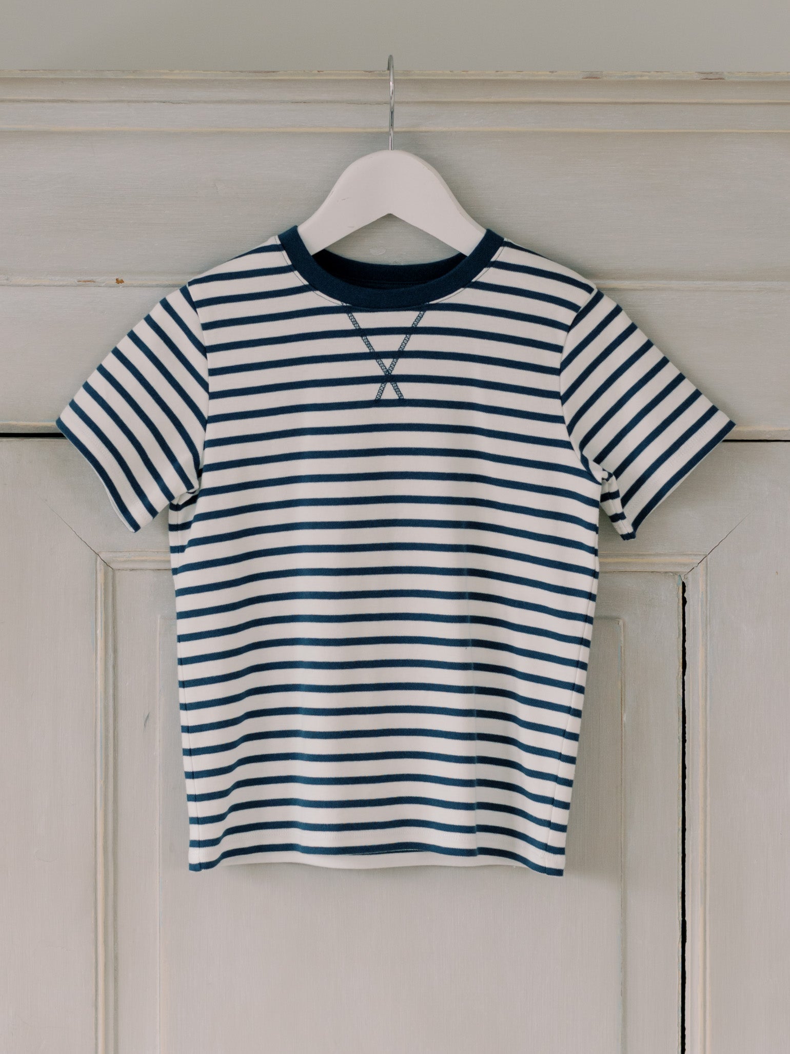 T-shirt en coton enfant rayé marine