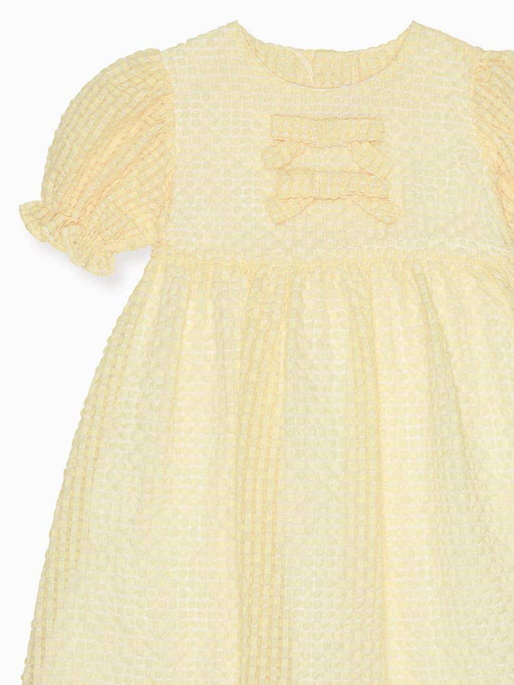 Robe de cérémonie fille jaune pâle
