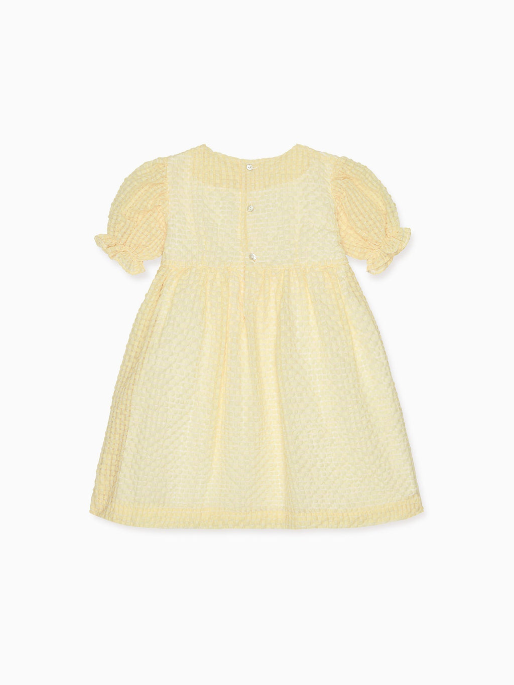 Robe de cérémonie fille jaune pâle
