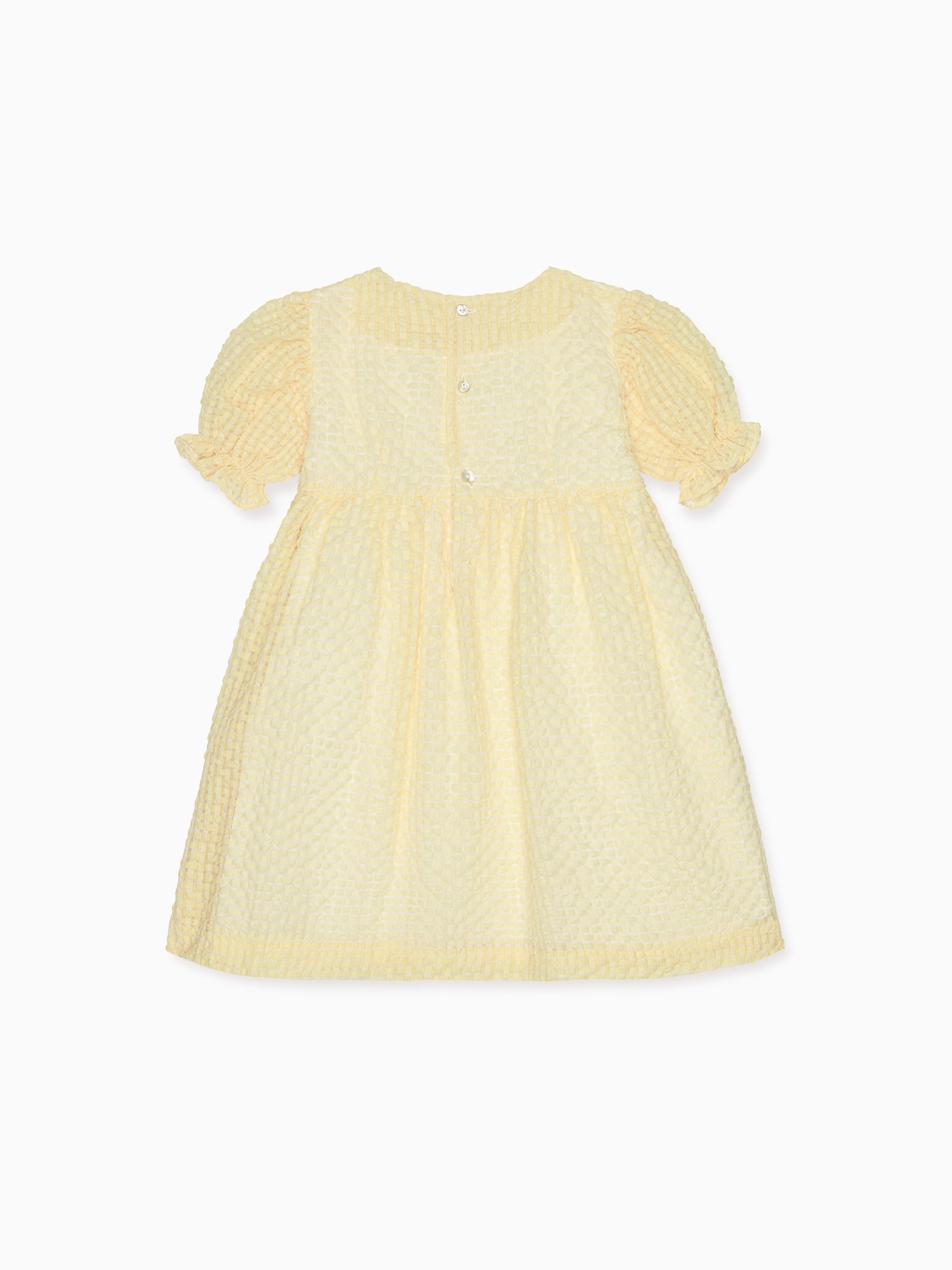 Robe de cérémonie fille jaune pâle