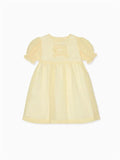 Robe de cérémonie fille jaune pâle