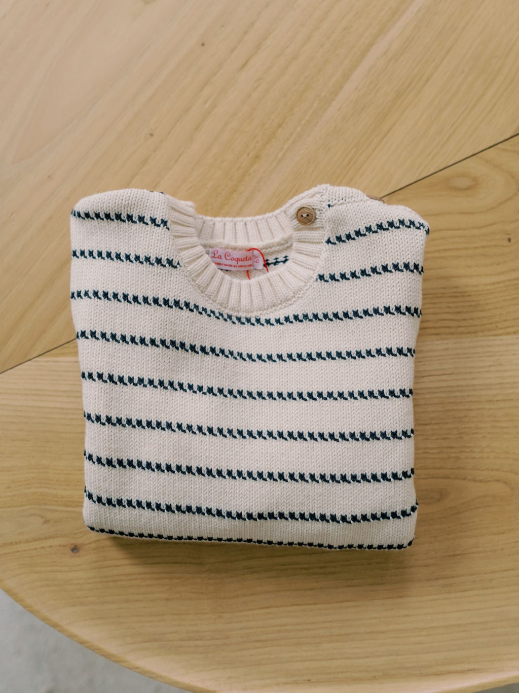 Pull en coton rayé marine pour garçon