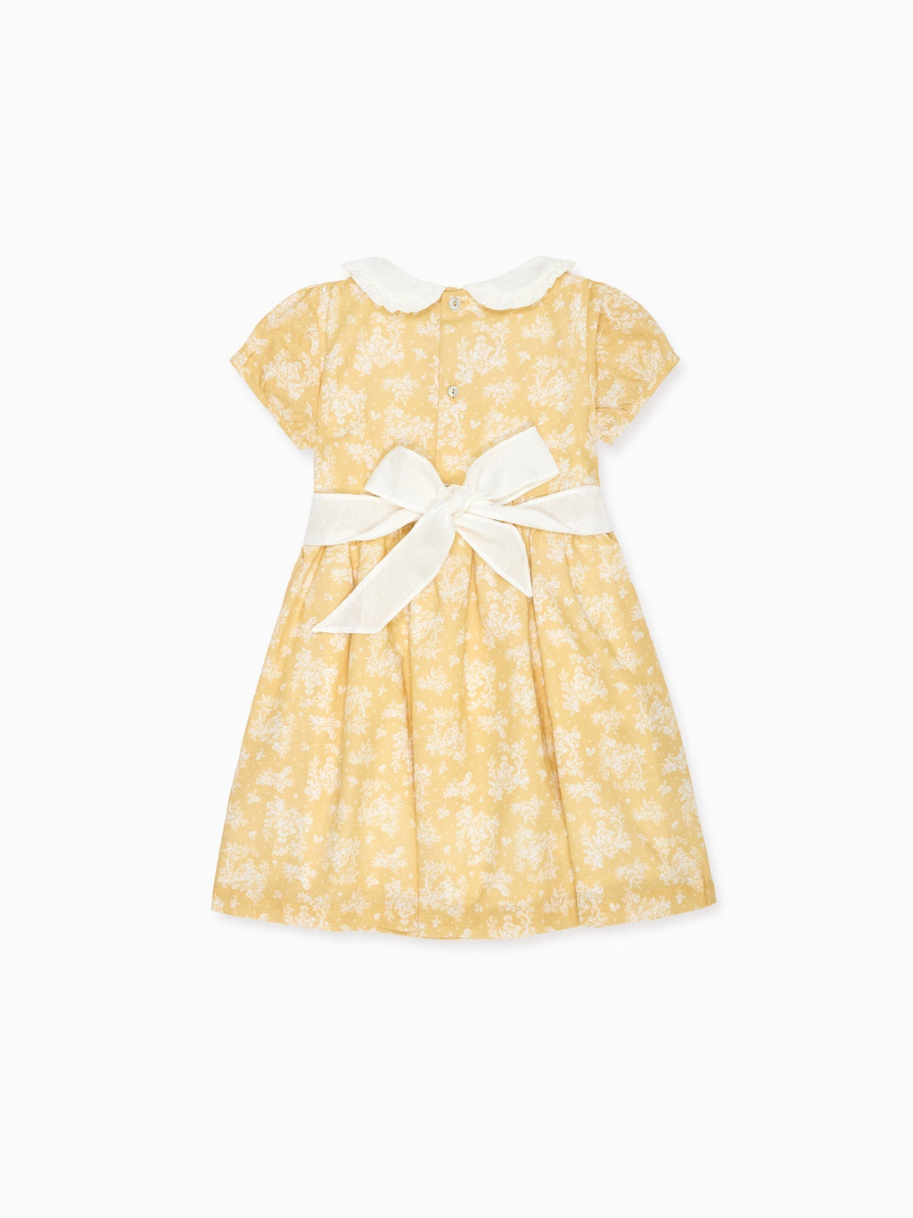 Robe fille toile jaune