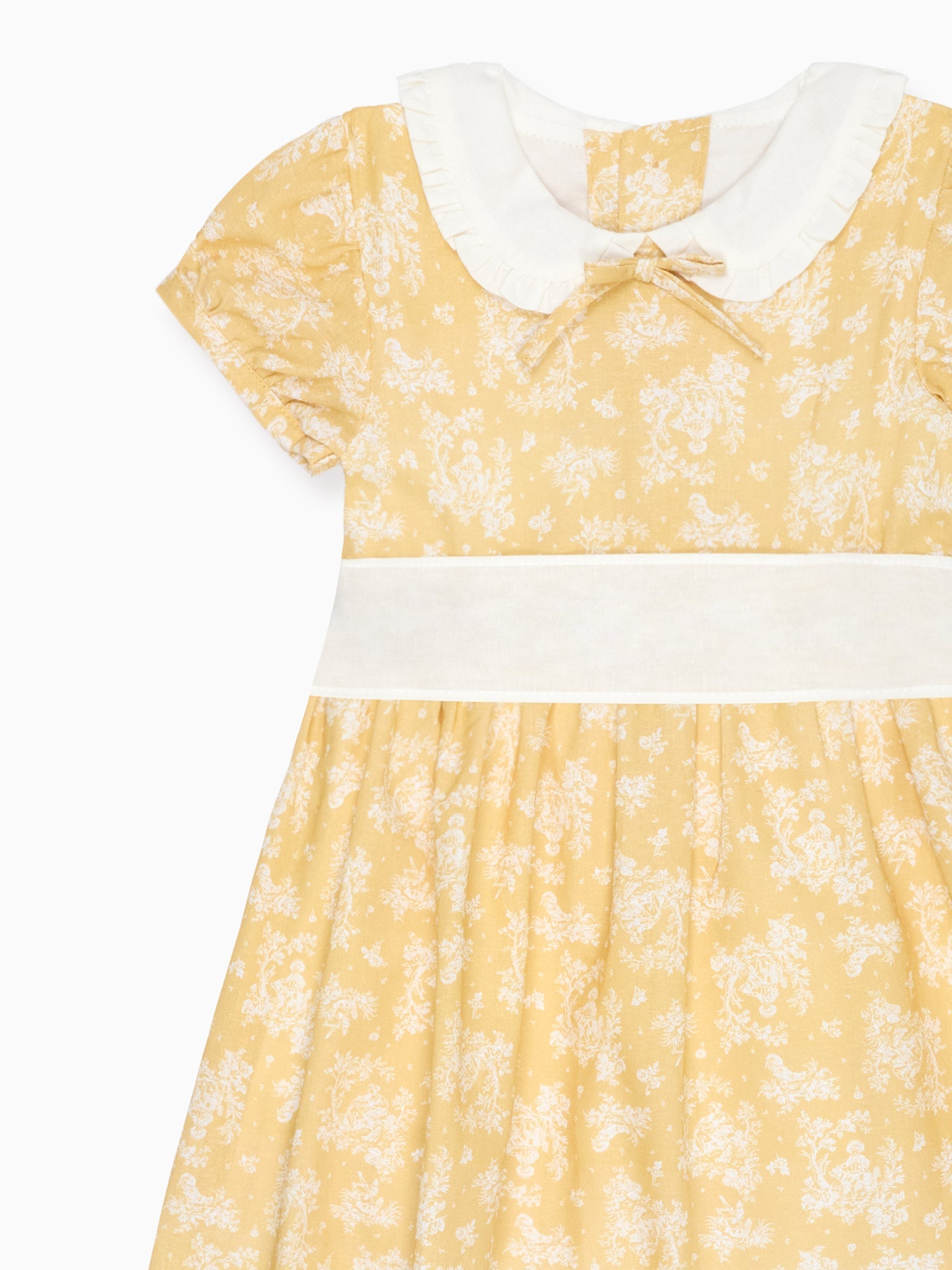 Robe fille toile jaune