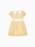 Robe fille toile jaune