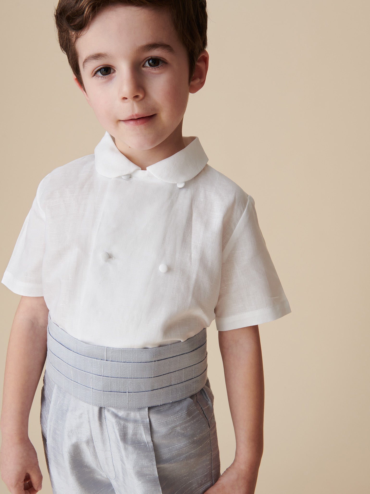 Knickerbocker en soie bleu clair pour garçon